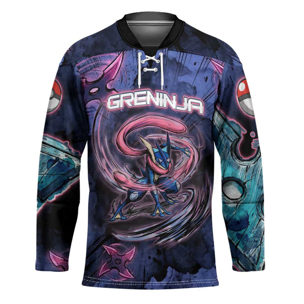 Greninja Ninja Star Hockey Jersey Greninja in the Ninja Storm Realm