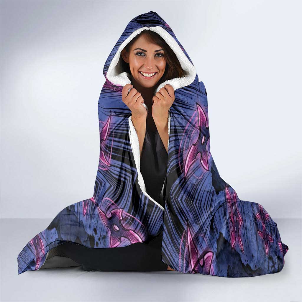 Greninja Ninja Star Hooded Blanket Greninja in the Ninja Storm Realm