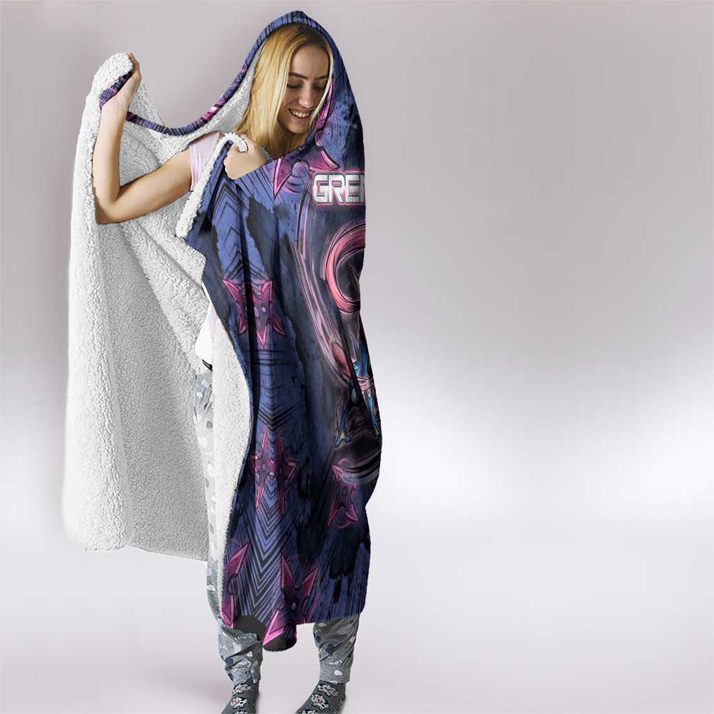 Greninja Ninja Star Hooded Blanket Greninja in the Ninja Storm Realm