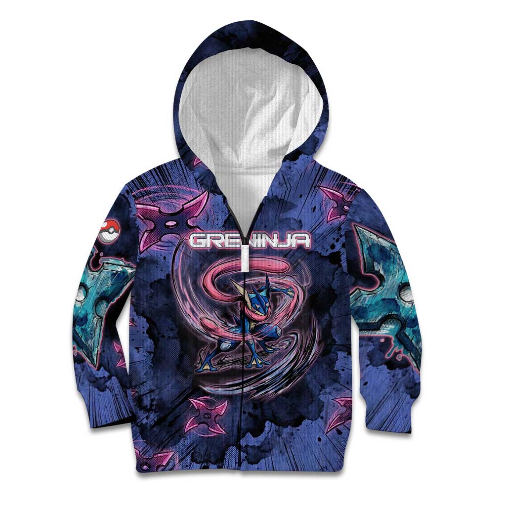 Greninja Ninja Star Kid Hoodie Greninja in the Ninja Storm Realm