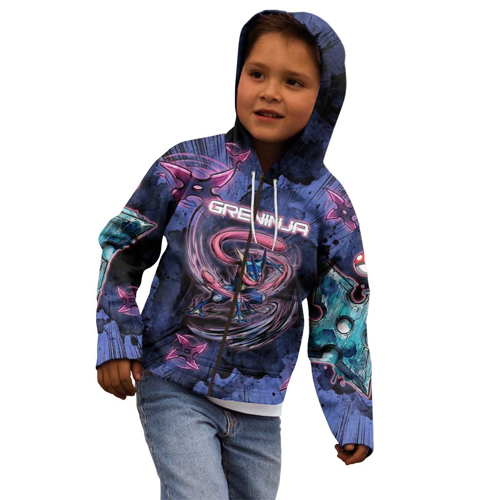 Greninja Ninja Star Kid Hoodie Greninja in the Ninja Storm Realm