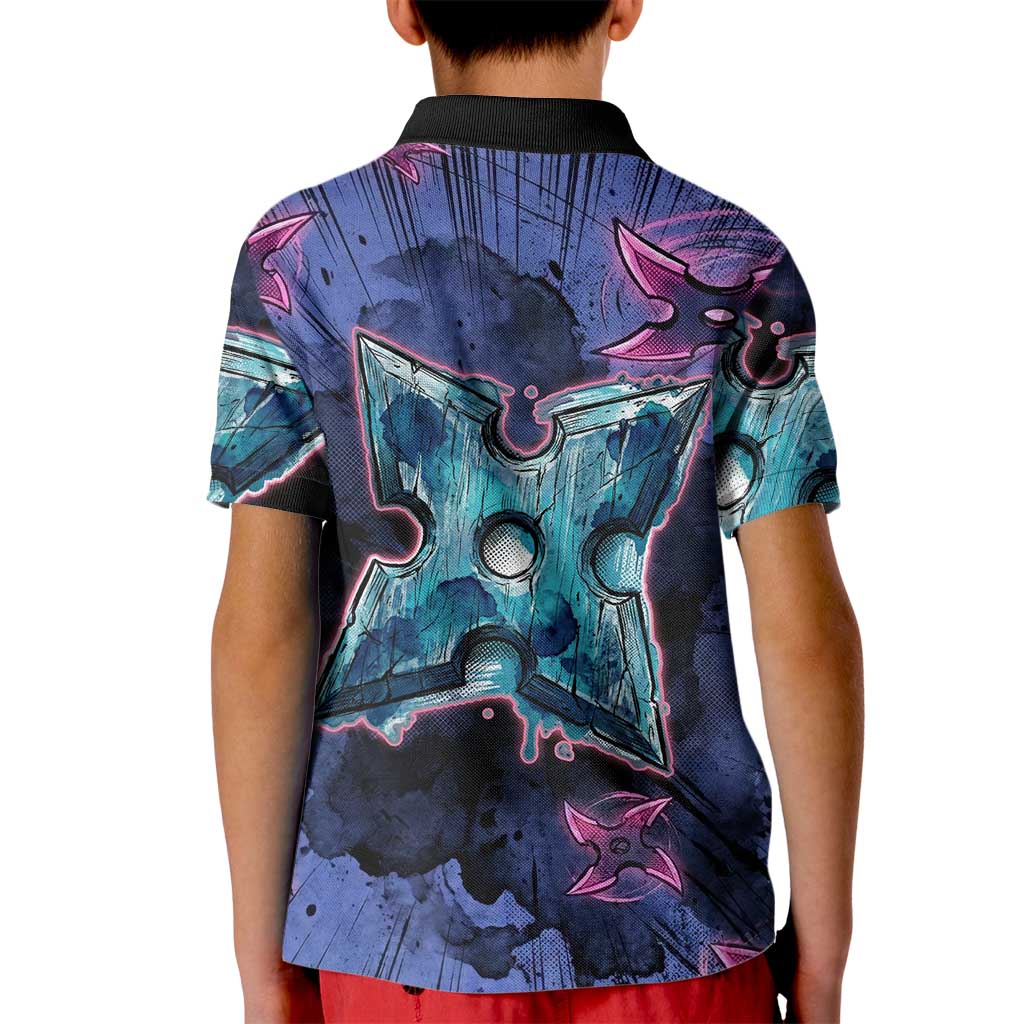 Greninja Ninja Star Kid Polo Shirt Greninja in the Ninja Storm Realm