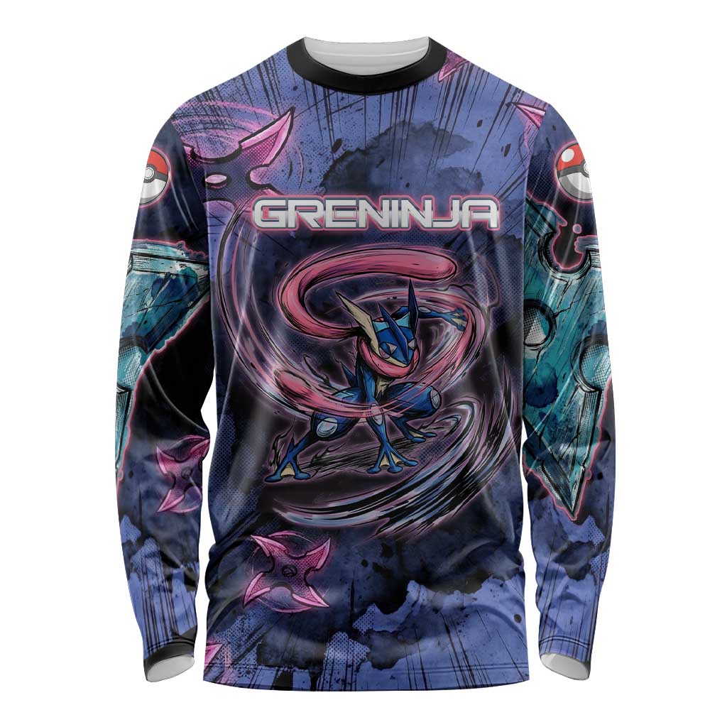 Greninja Ninja Star Long Sleeve Shirt Greninja in the Ninja Storm Realm