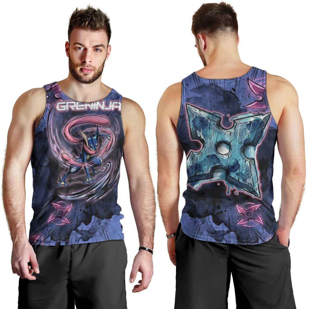 Greninja Ninja Star Men Tank Top Greninja in the Ninja Storm Realm