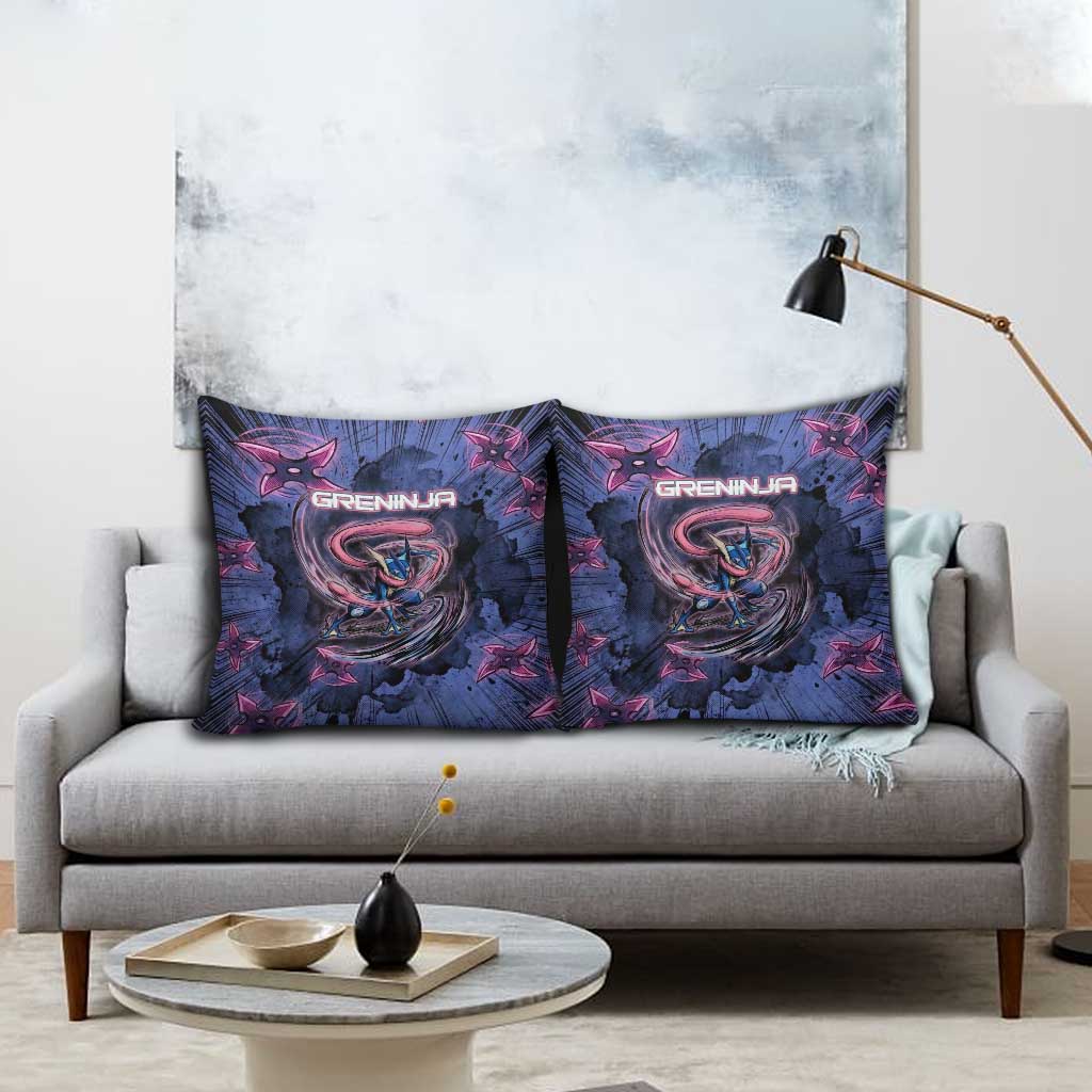 Greninja Ninja Star Pillow Cover Greninja in the Ninja Storm Realm