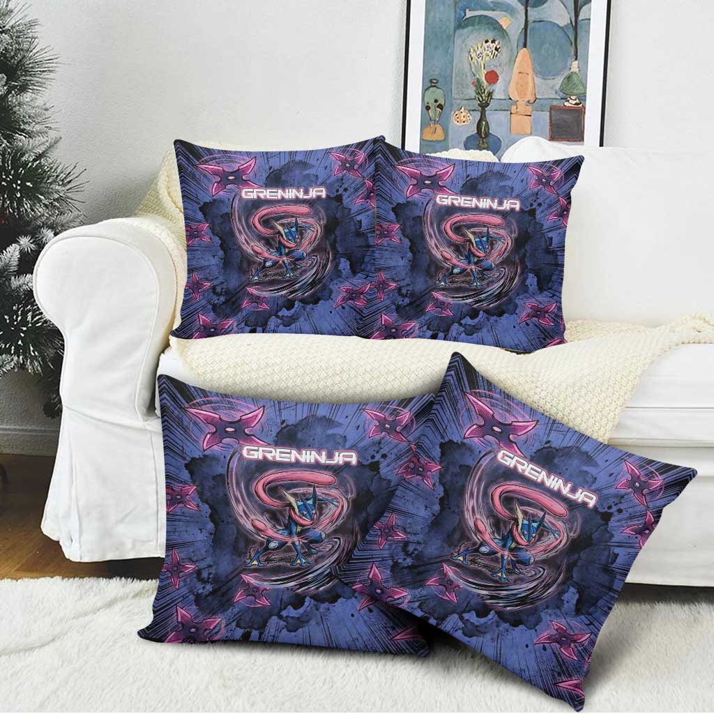 Greninja Ninja Star Pillow Cover Greninja in the Ninja Storm Realm
