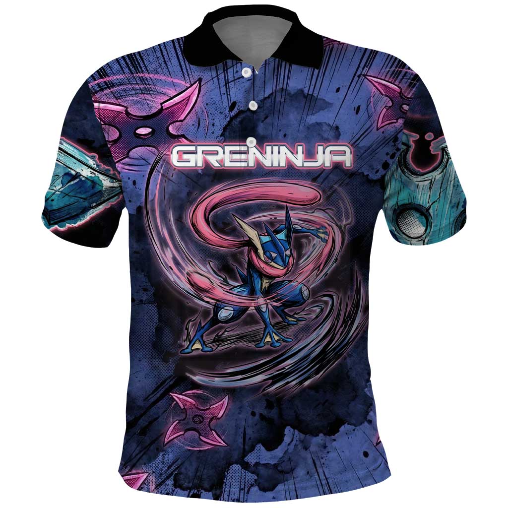 Greninja Ninja Star Polo Shirt Greninja in the Ninja Storm Realm