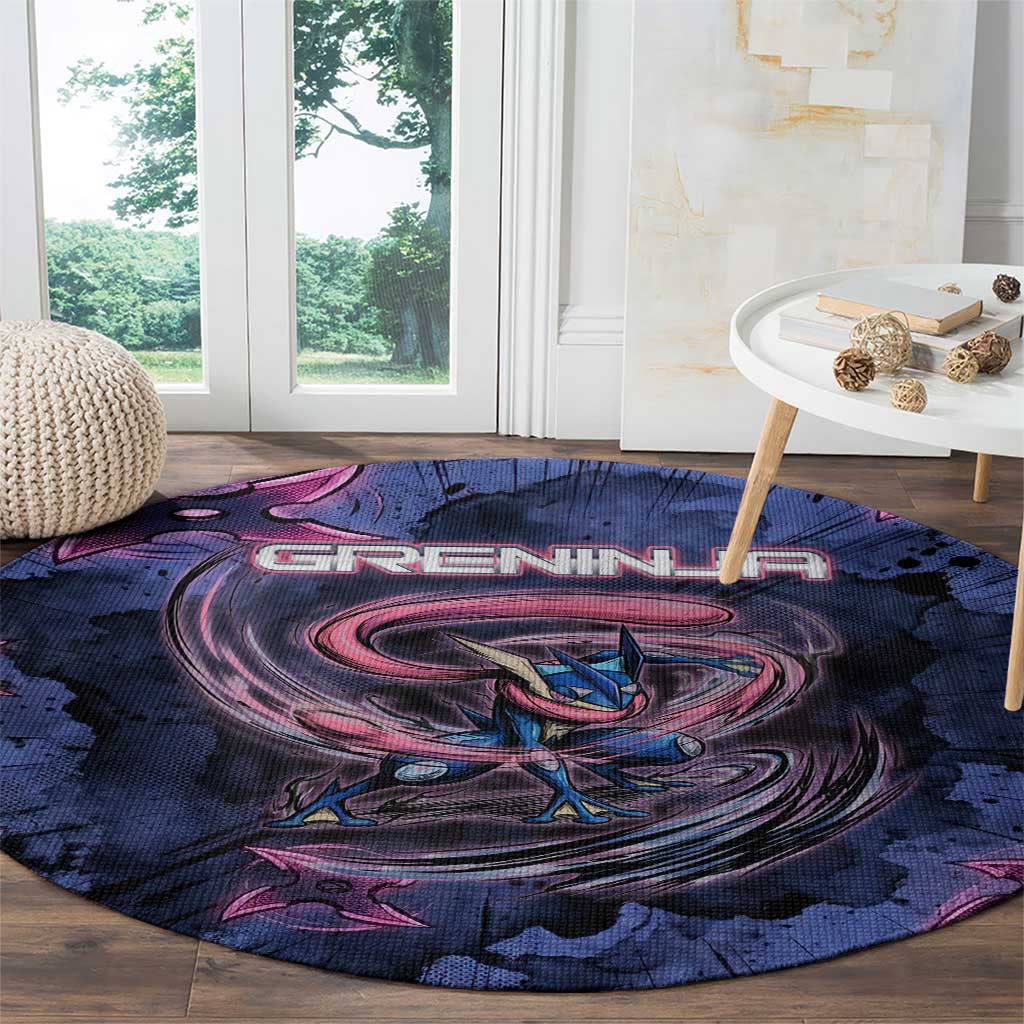 Greninja Ninja Star Round Carpet Greninja in the Ninja Storm Realm
