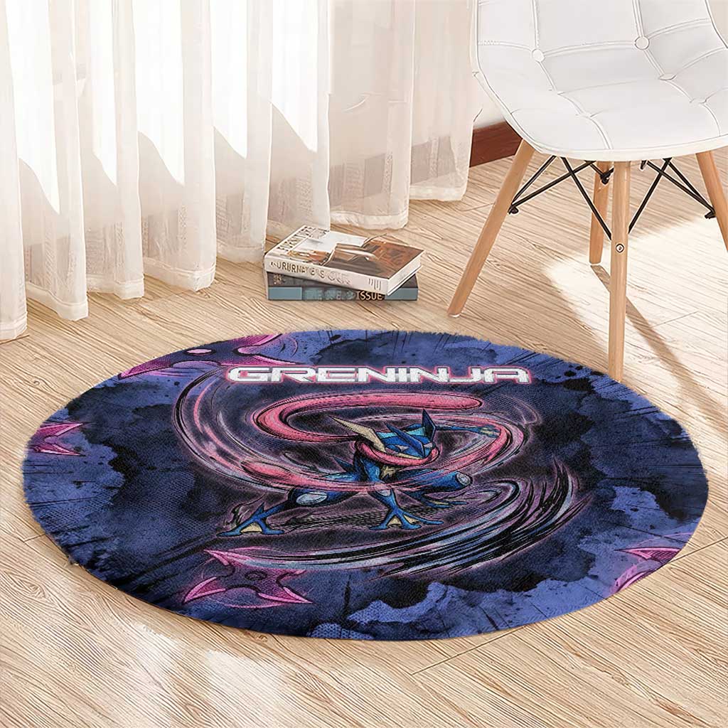 Greninja Ninja Star Round Carpet Greninja in the Ninja Storm Realm