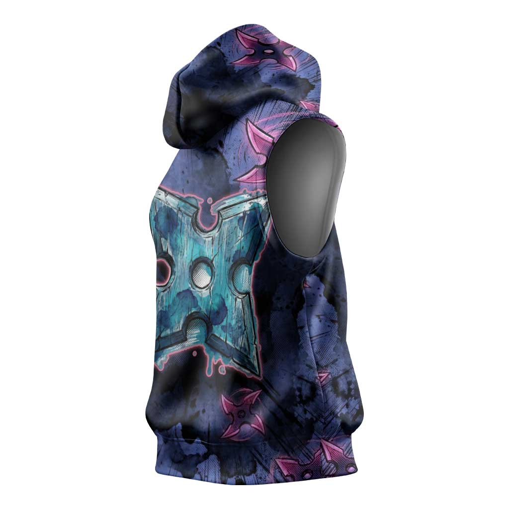 Greninja Ninja Star Sleeveless Hoodie Greninja in the Ninja Storm Realm