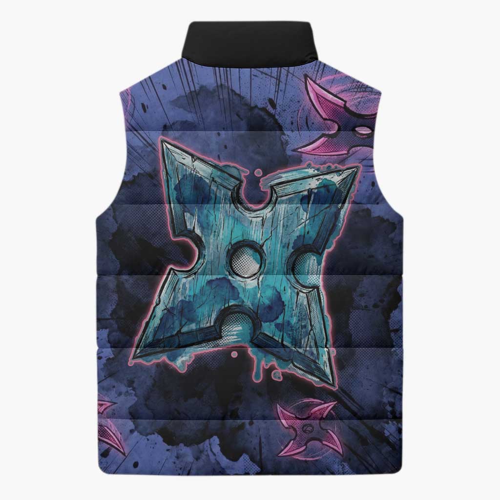 Greninja Ninja Star Sleeveless Puffer Jacket Greninja in the Ninja Storm Realm