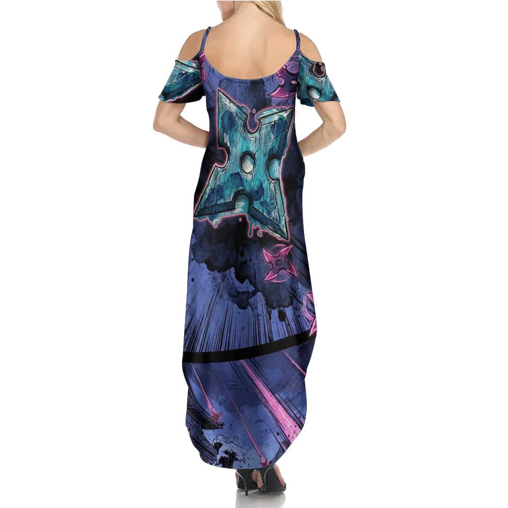 Greninja Ninja Star Summer Maxi Dress Greninja in the Ninja Storm Realm