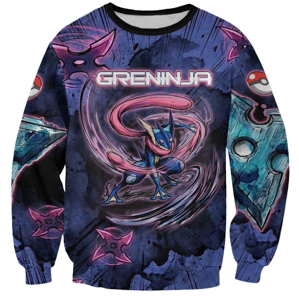 Greninja Ninja Star Sweatshirt Greninja in the Ninja Storm Realm