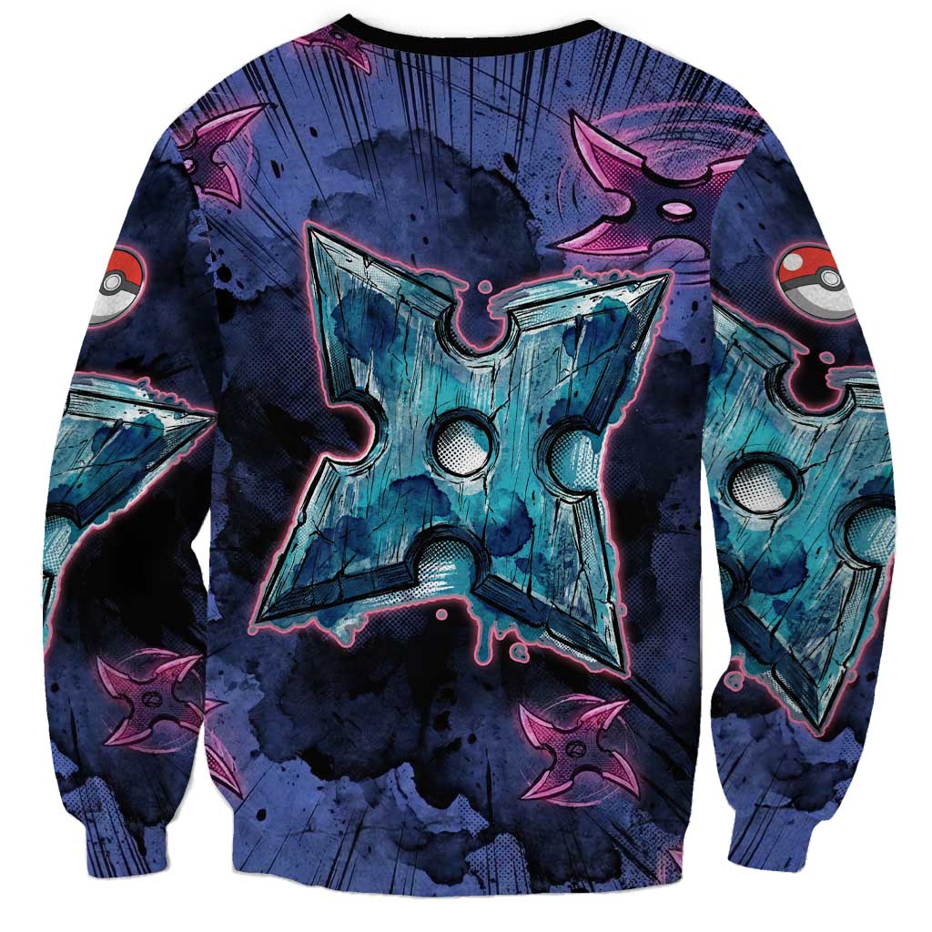 Greninja Ninja Star Sweatshirt Greninja in the Ninja Storm Realm