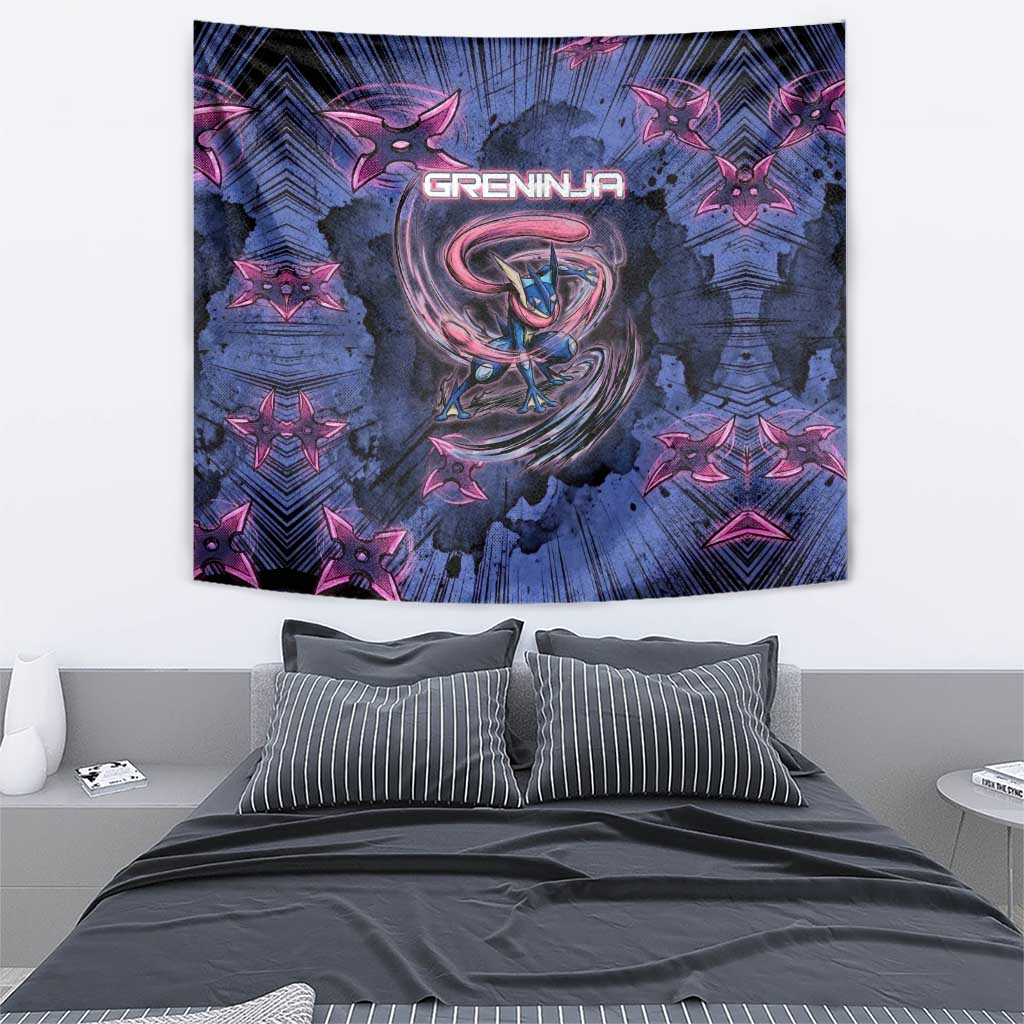 Greninja Ninja Star Tapestry Greninja in the Ninja Storm Realm