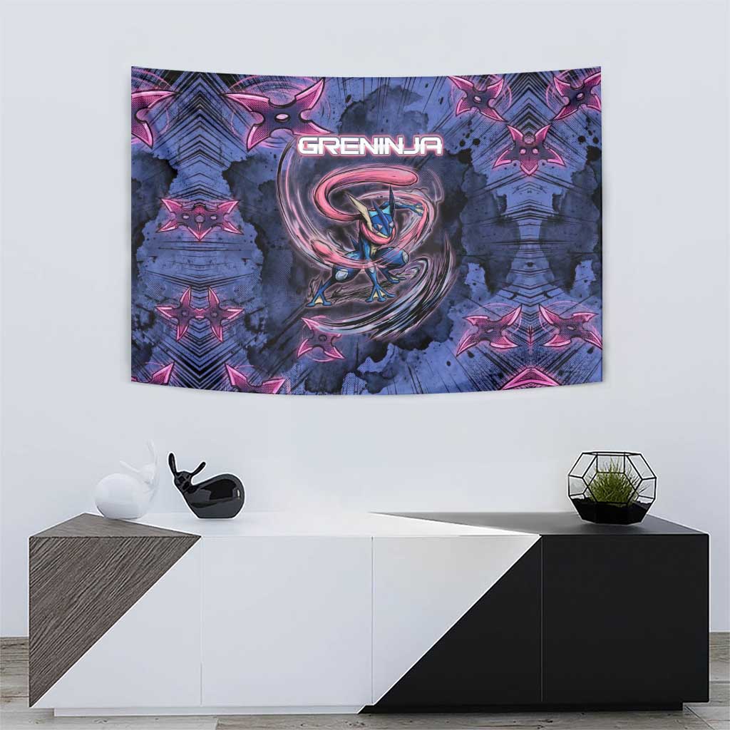 Greninja Ninja Star Tapestry Greninja in the Ninja Storm Realm