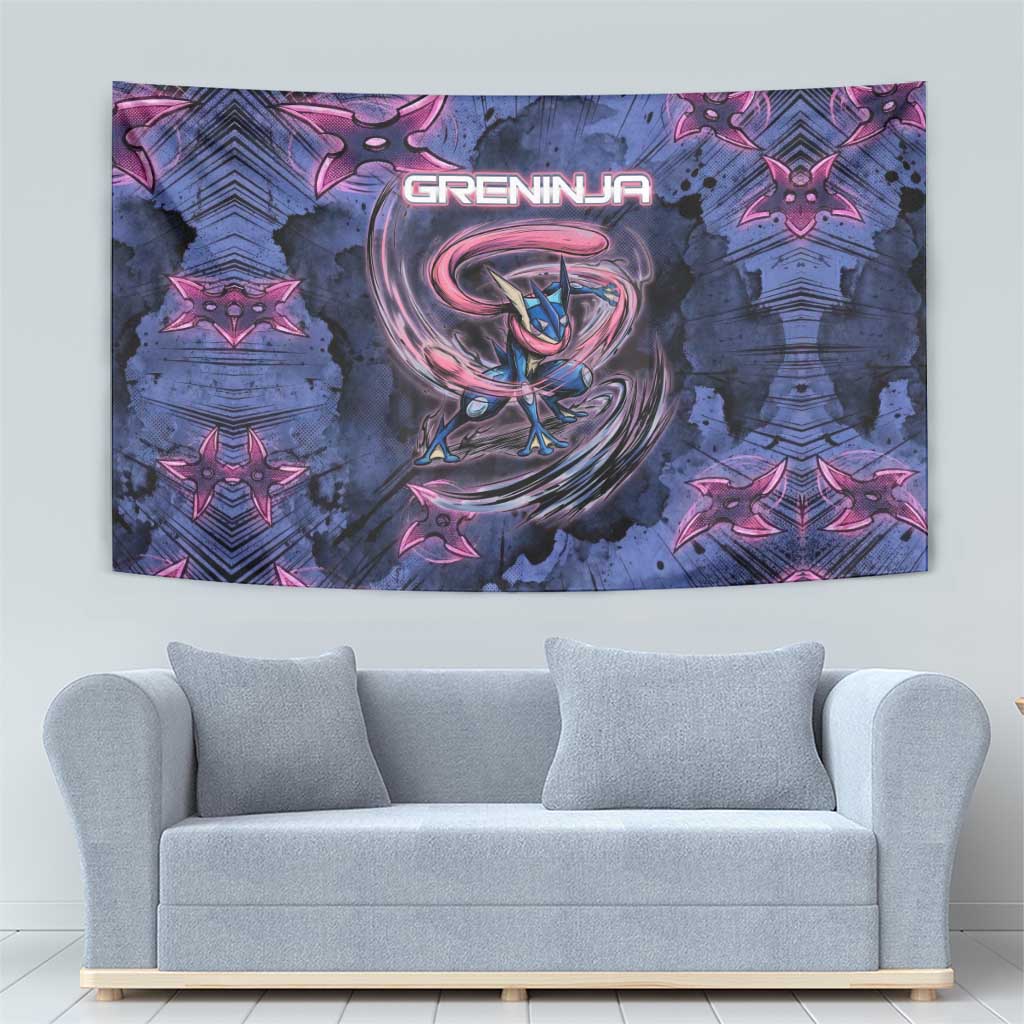 Greninja Ninja Star Tapestry Greninja in the Ninja Storm Realm