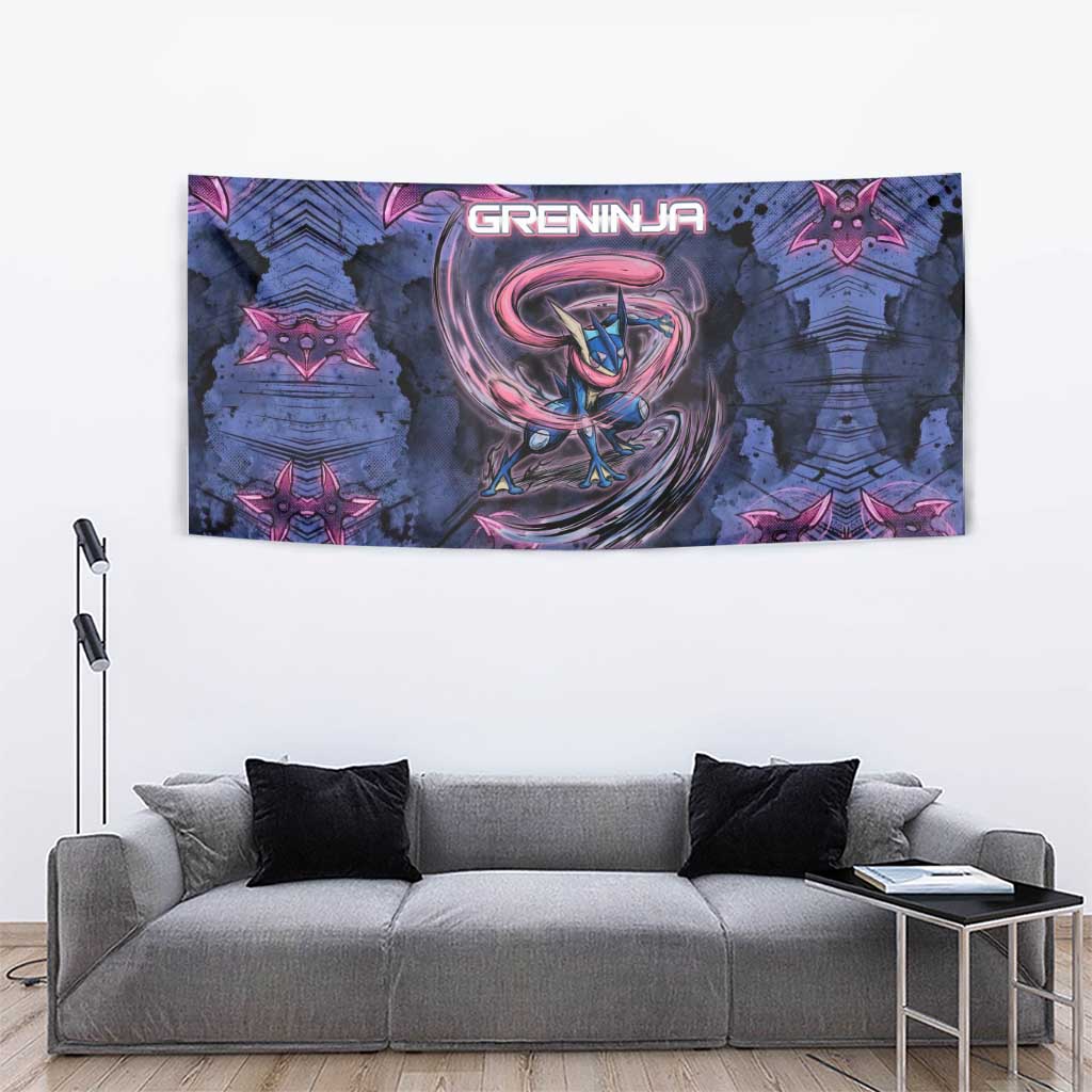 Greninja Ninja Star Tapestry Greninja in the Ninja Storm Realm