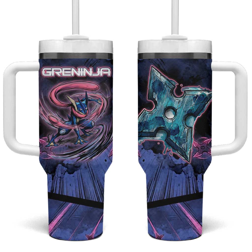 Greninja Ninja Star Tumbler With Handle Greninja in the Ninja Storm Realm