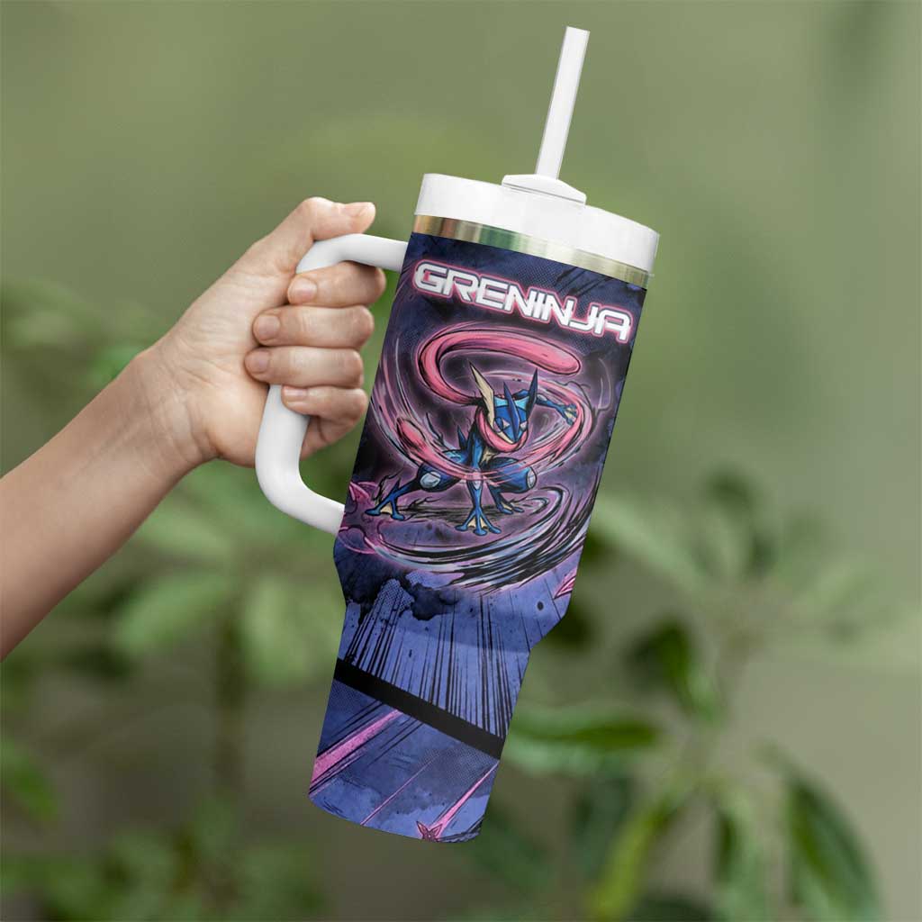 Greninja Ninja Star Tumbler With Handle Greninja in the Ninja Storm Realm