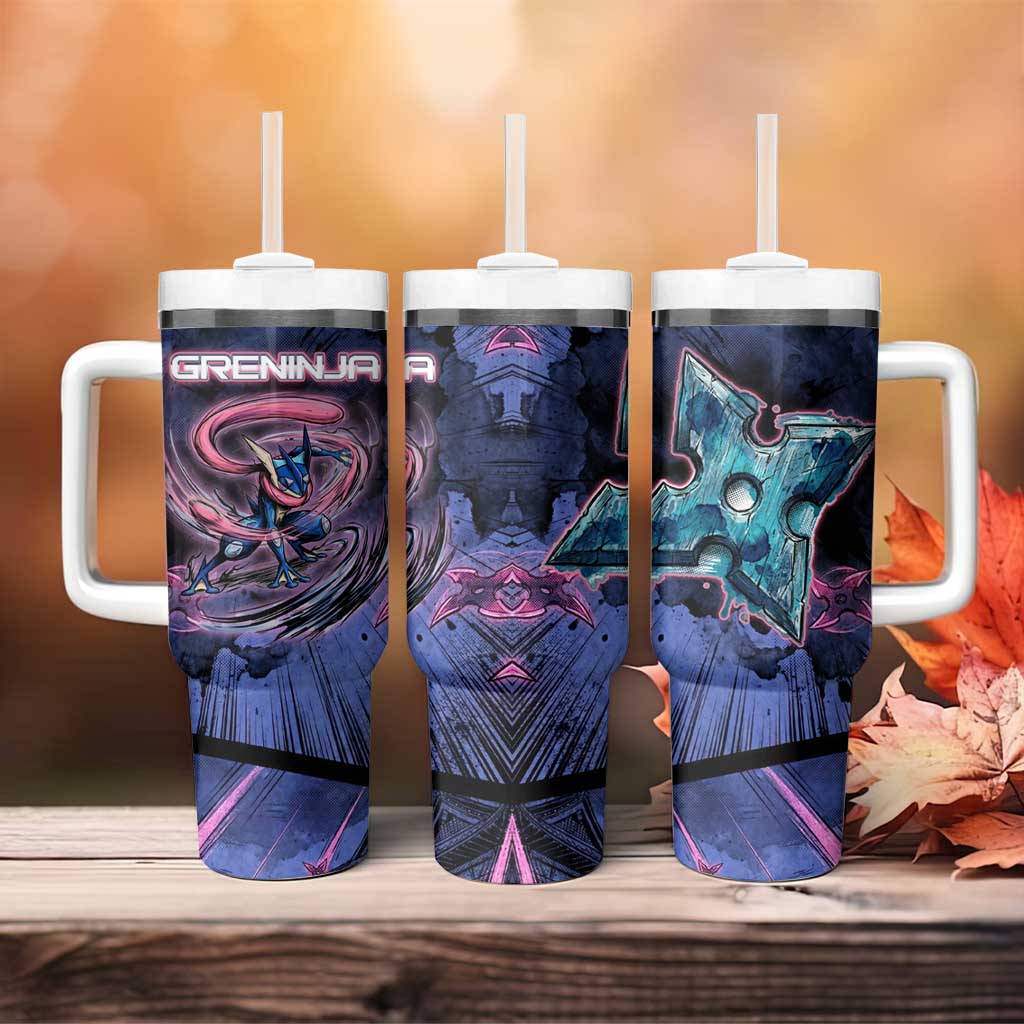 Greninja Ninja Star Tumbler With Handle Greninja in the Ninja Storm Realm