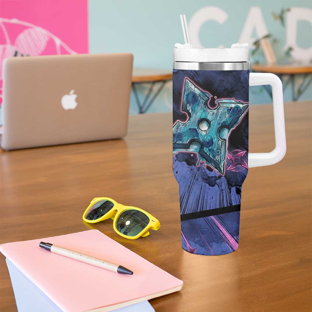 Greninja Ninja Star Tumbler With Handle Greninja in the Ninja Storm Realm
