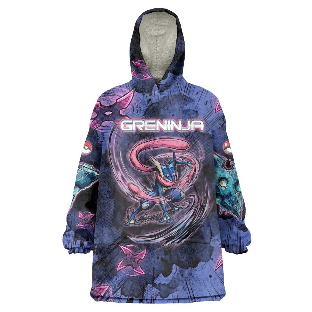Greninja Ninja Star Wearable Blanket Hoodie Greninja in the Ninja Storm Realm