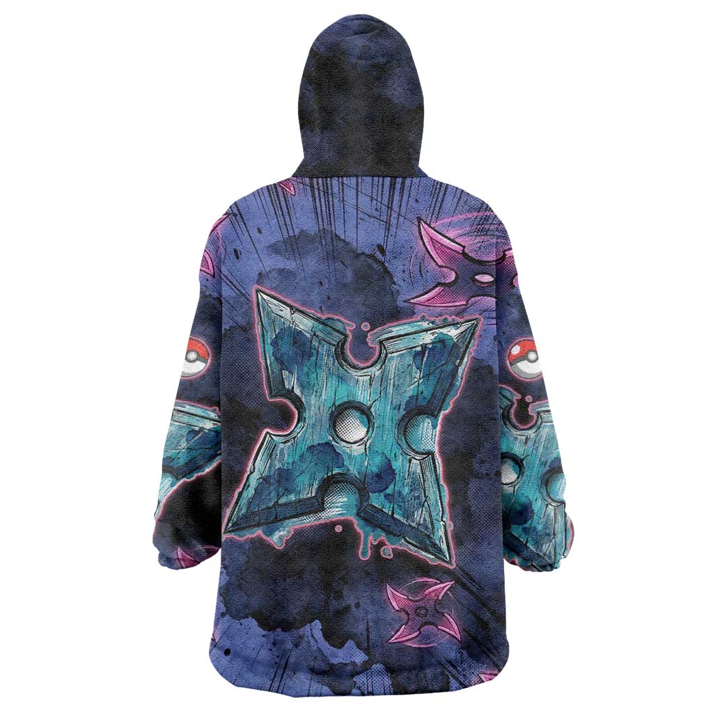 Greninja Ninja Star Wearable Blanket Hoodie Greninja in the Ninja Storm Realm