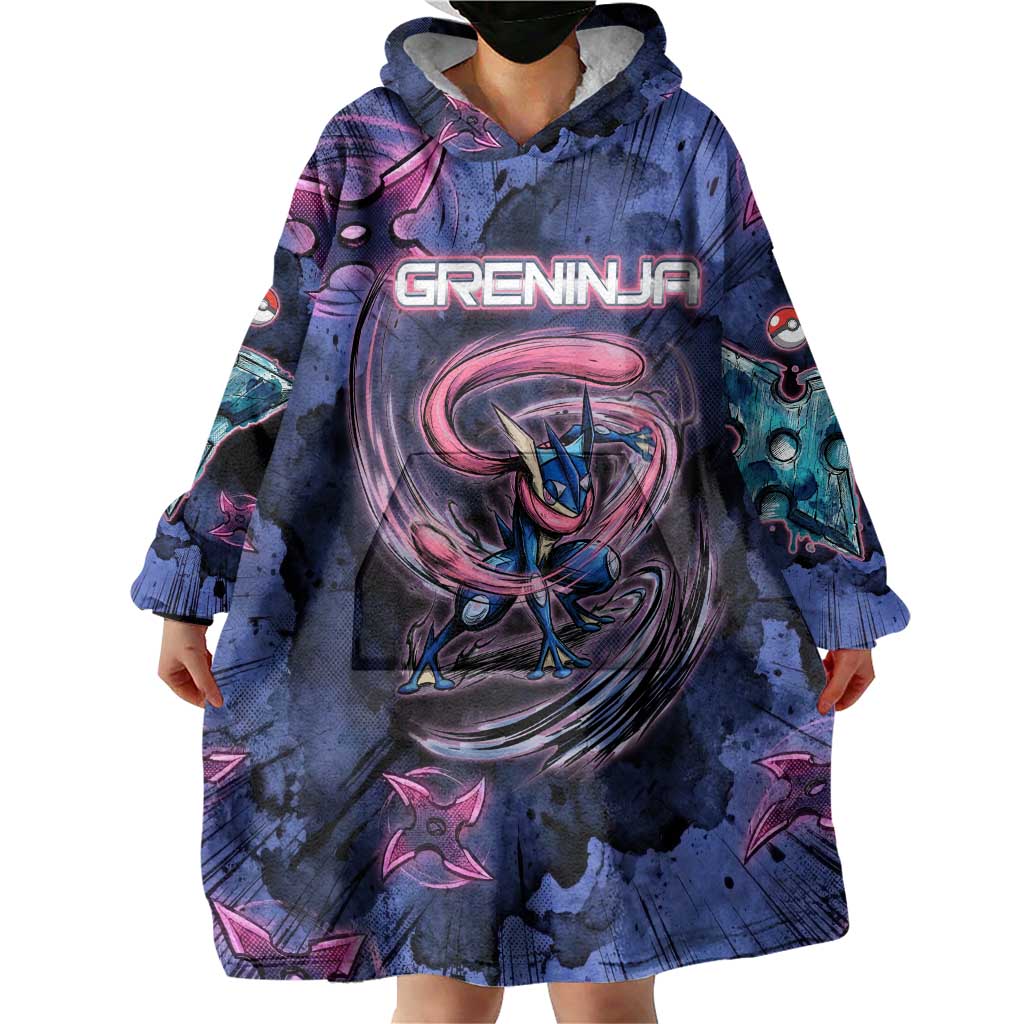 Greninja Ninja Star Wearable Blanket Hoodie Greninja in the Ninja Storm Realm