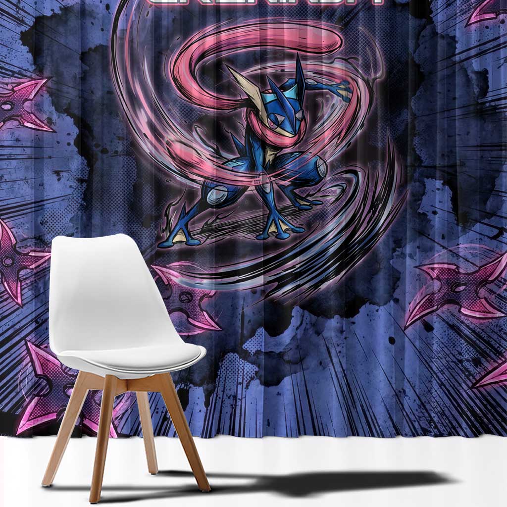 Greninja Ninja Star Window Curtain Greninja in the Ninja Storm Realm