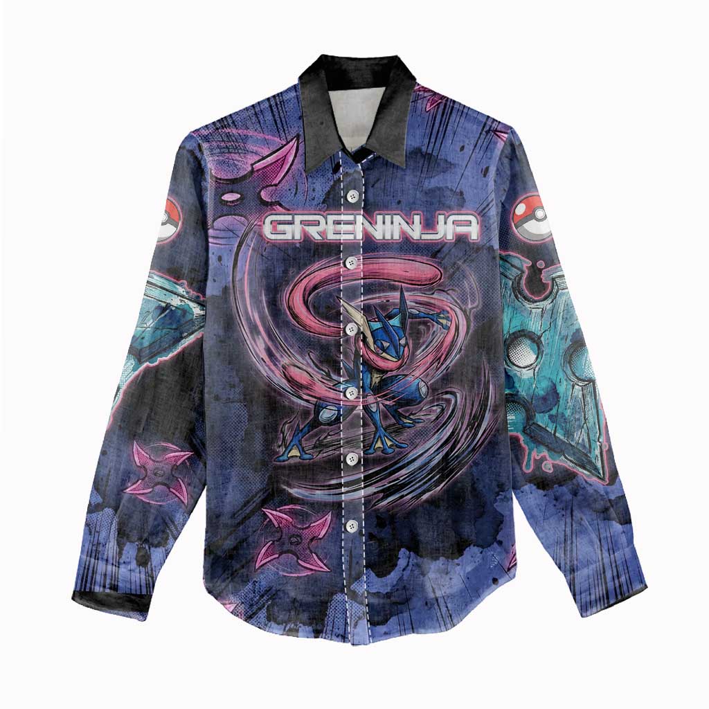 Greninja Ninja Star Women Casual Shirt Greninja in the Ninja Storm Realm