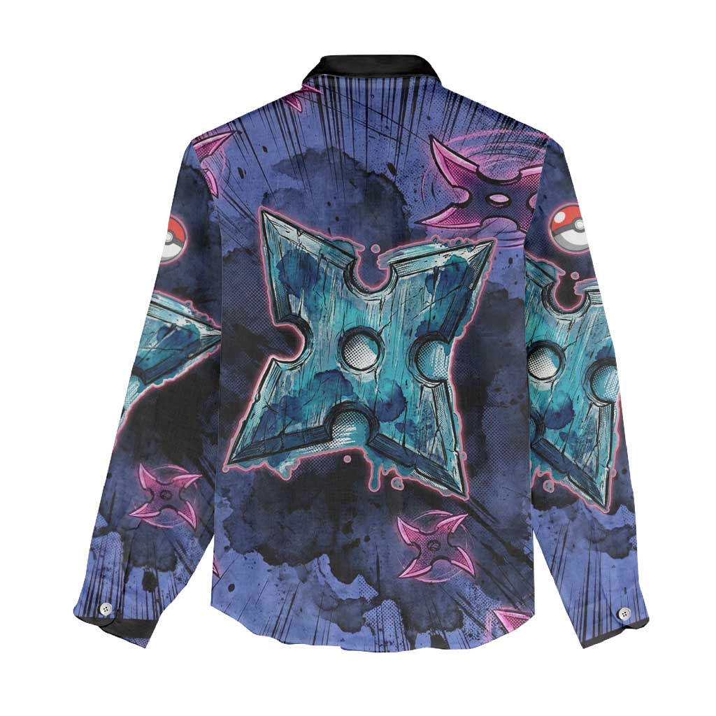 Greninja Ninja Star Women Casual Shirt Greninja in the Ninja Storm Realm