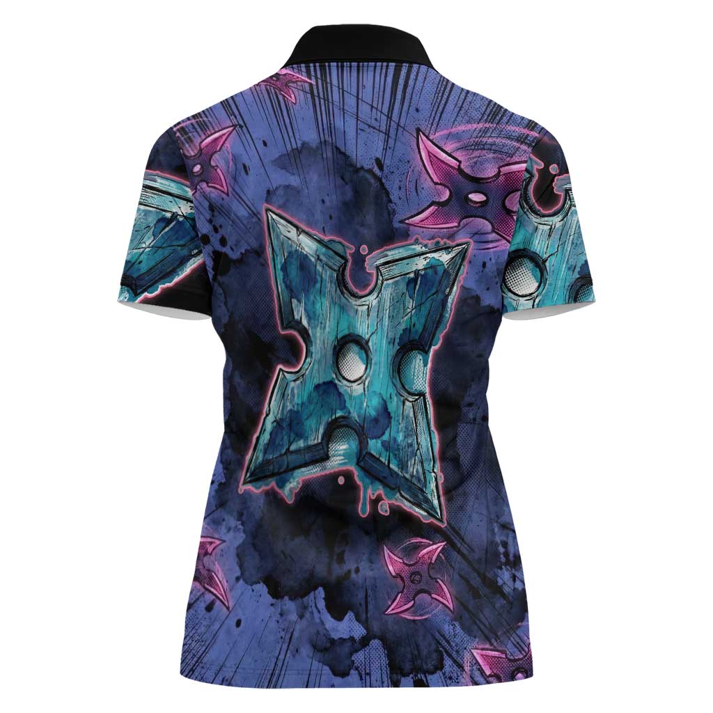 Greninja Ninja Star Women Polo Shirt Greninja in the Ninja Storm Realm