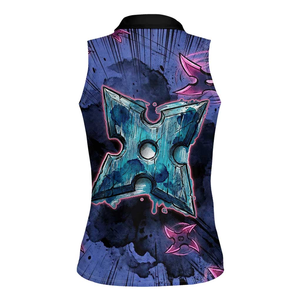Greninja Ninja Star Women Sleeveless Polo Shirt Greninja in the Ninja Storm Realm