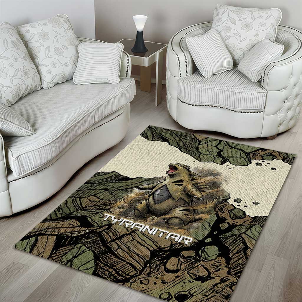 Tyranitar Rock Smash Area Rug Tyranitar’s Seismic Roar - Monster of the Mountains