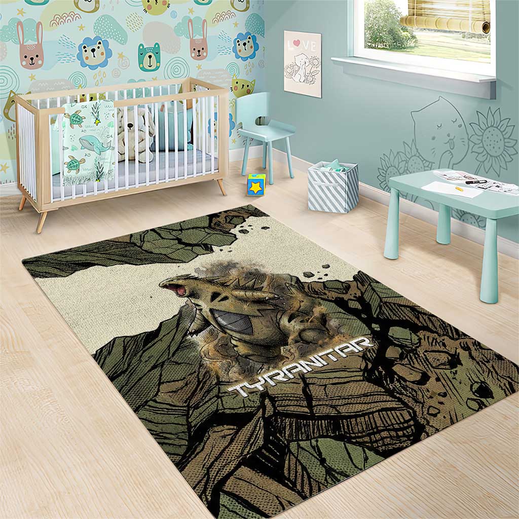 Tyranitar Rock Smash Area Rug Tyranitar’s Seismic Roar - Monster of the Mountains