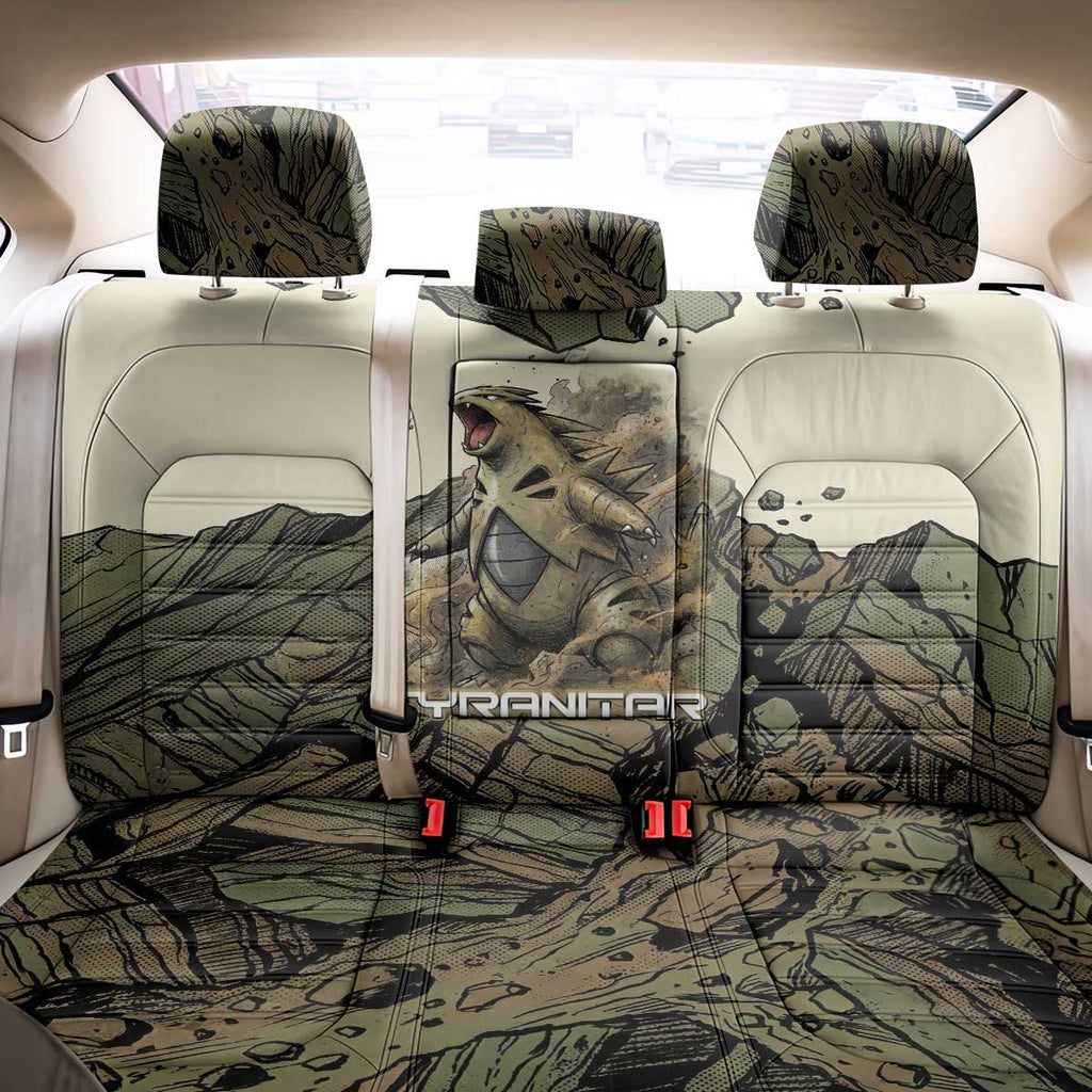Tyranitar Rock Smash Back Car Seat Cover Tyranitar’s Seismic Roar - Monster of the Mountains