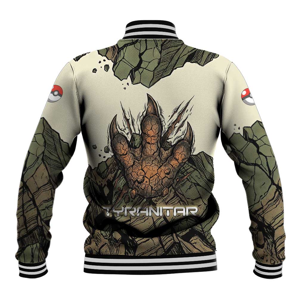Tyranitar Rock Smash Baseball Jacket Tyranitar’s Seismic Roar - Monster of the Mountains