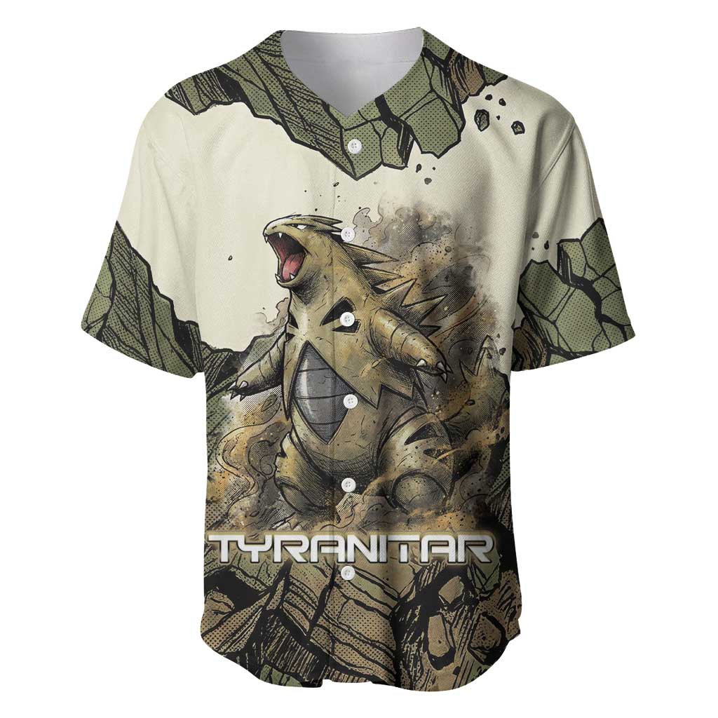 Tyranitar Rock Smash Baseball Jersey Tyranitar’s Seismic Roar - Monster of the Mountains