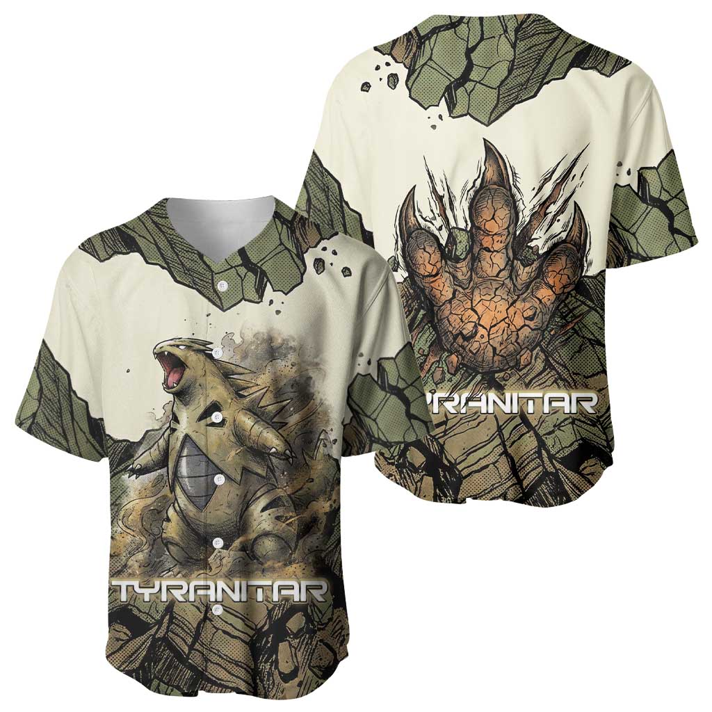 Tyranitar Rock Smash Baseball Jersey Tyranitar’s Seismic Roar - Monster of the Mountains