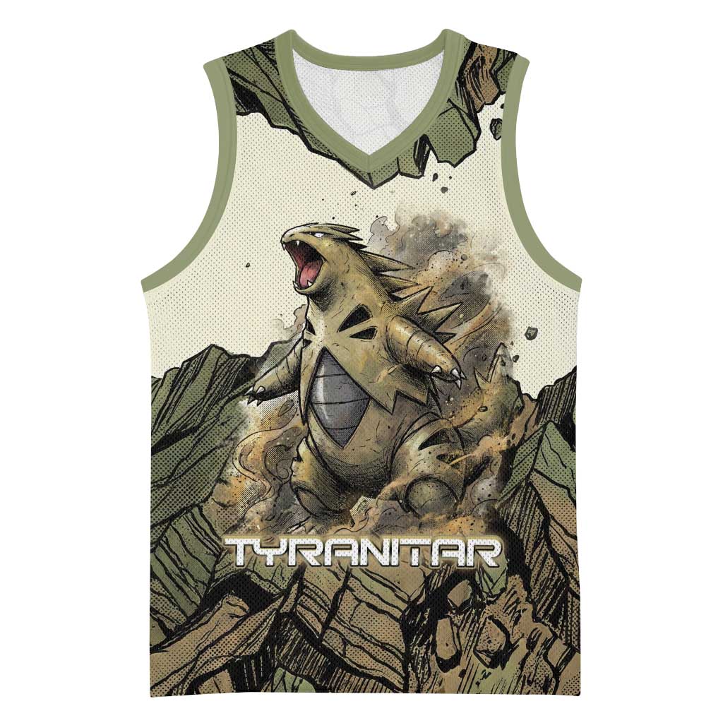 Tyranitar Rock Smash Basketball Jersey Tyranitar’s Seismic Roar - Monster of the Mountains