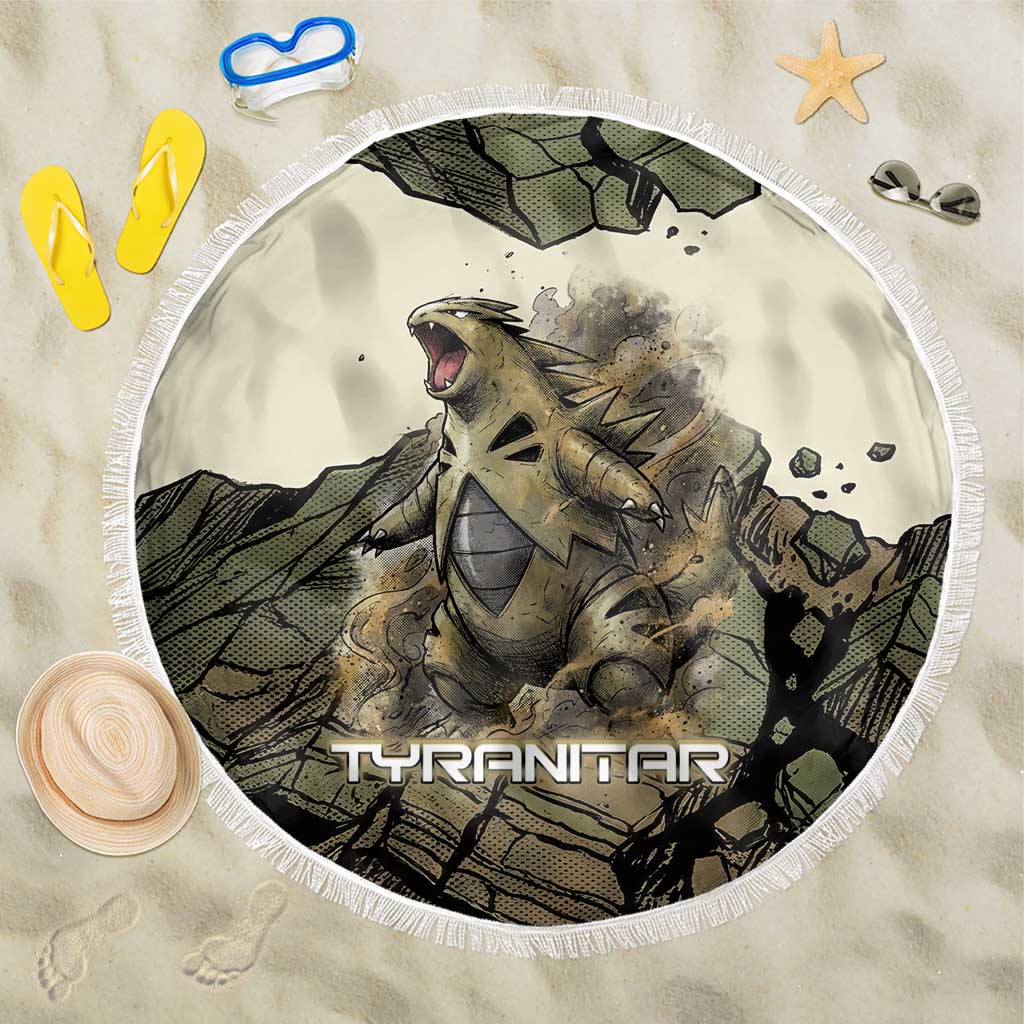 Tyranitar Rock Smash Beach Blanket Tyranitar’s Seismic Roar - Monster of the Mountains