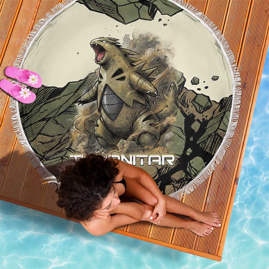 Tyranitar Rock Smash Beach Blanket Tyranitar’s Seismic Roar - Monster of the Mountains