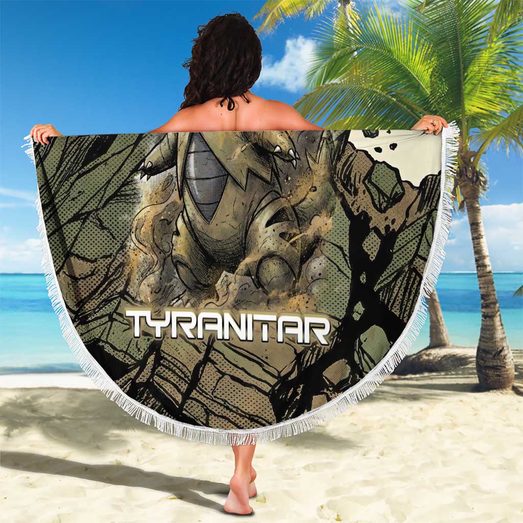 Tyranitar Rock Smash Beach Blanket Tyranitar’s Seismic Roar - Monster of the Mountains