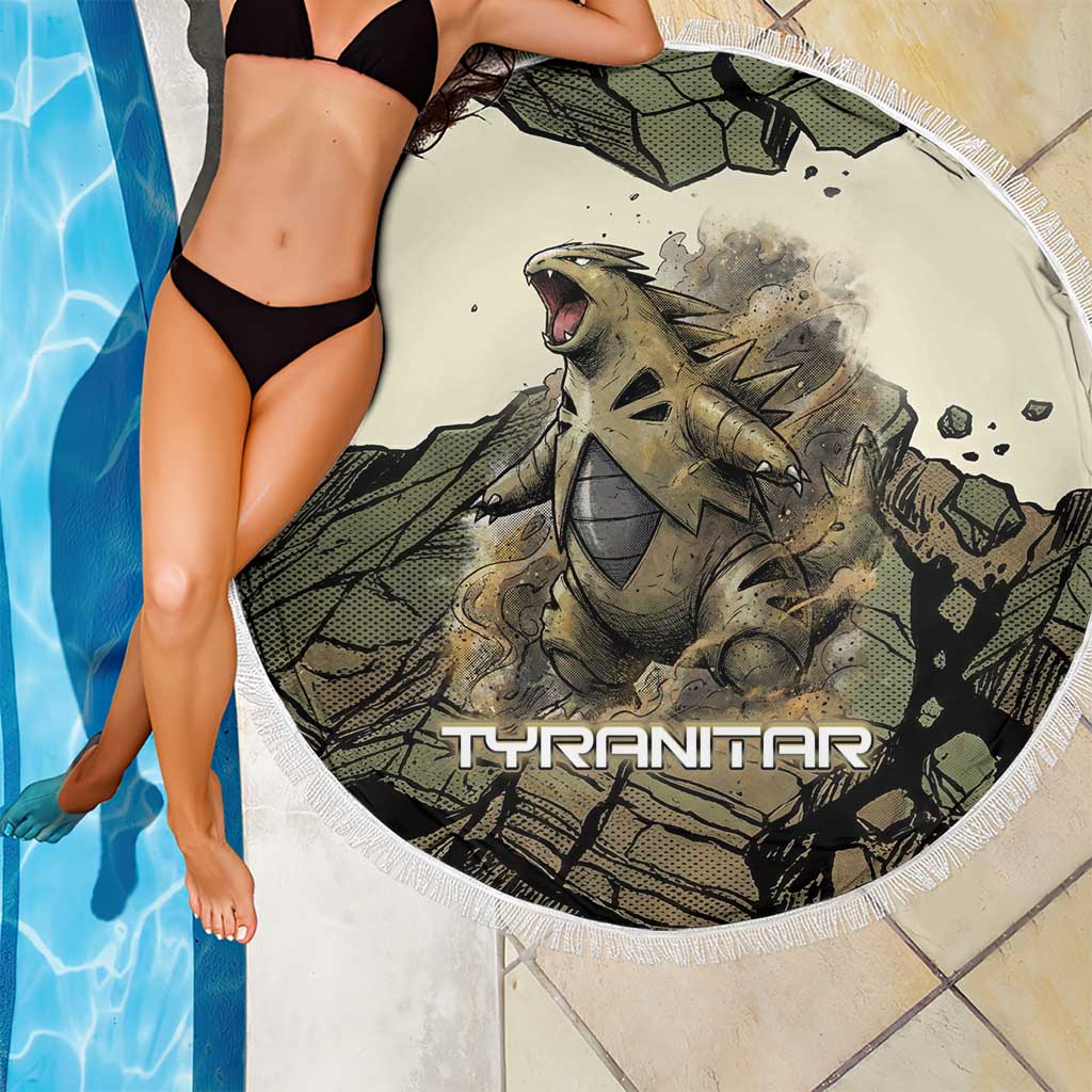 Tyranitar Rock Smash Beach Blanket Tyranitar’s Seismic Roar - Monster of the Mountains