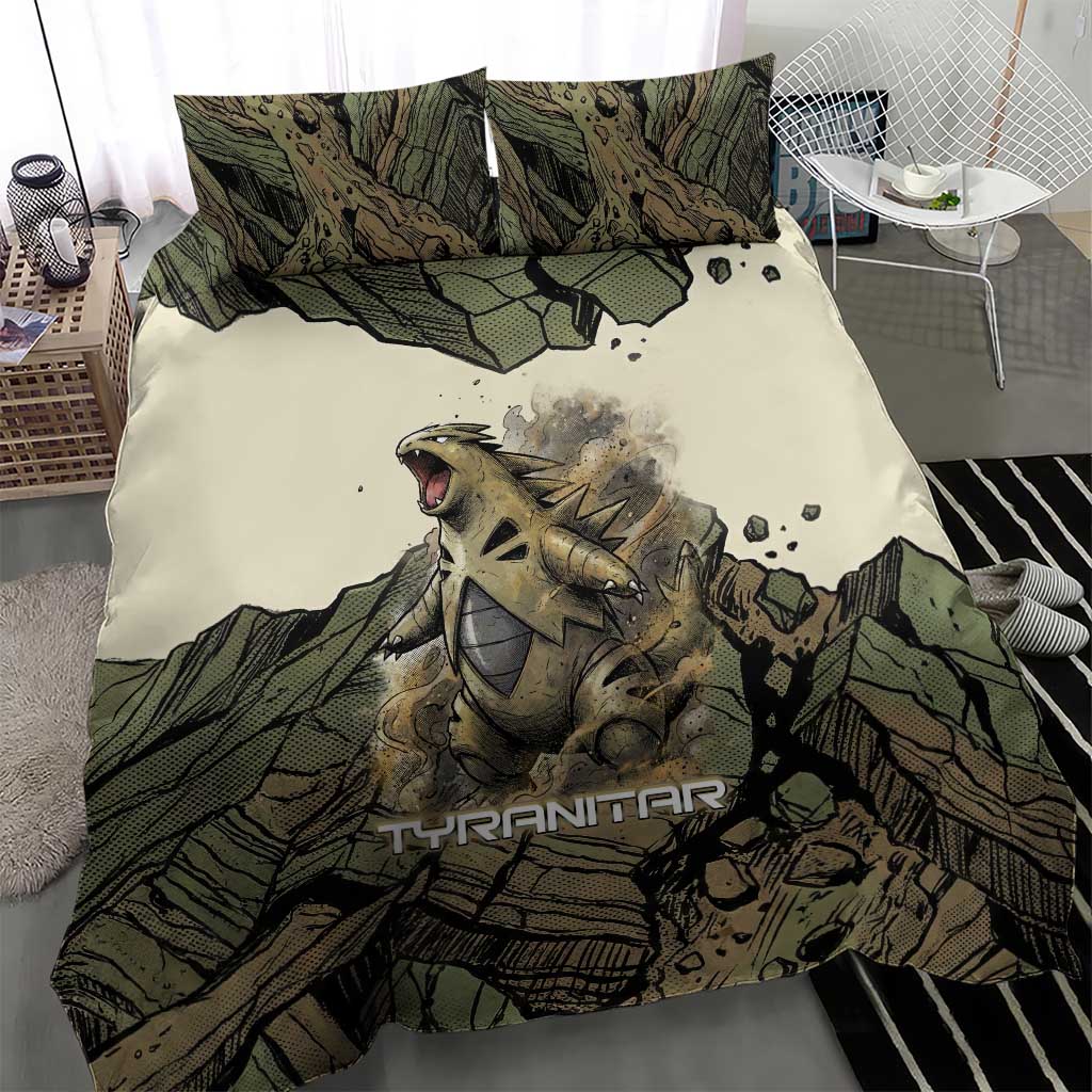Tyranitar Rock Smash Bedding Set Tyranitar’s Seismic Roar - Monster of the Mountains