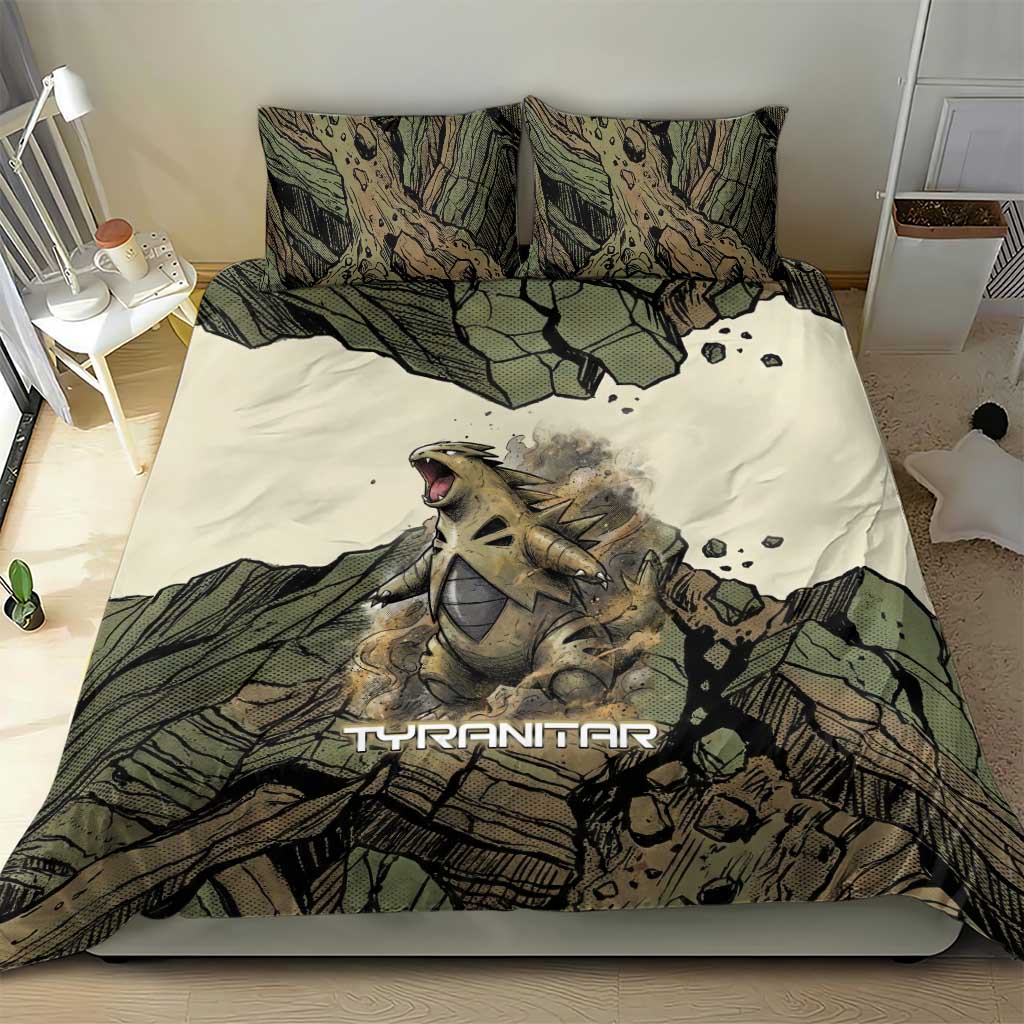 Tyranitar Rock Smash Bedding Set Tyranitar’s Seismic Roar - Monster of the Mountains