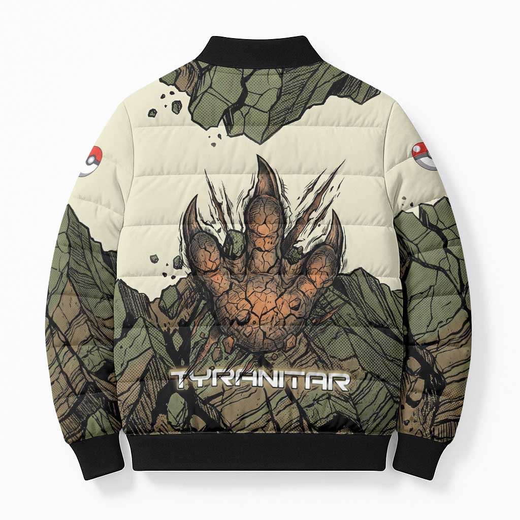 Tyranitar Rock Smash Bomber Puffer Jacket Tyranitar’s Seismic Roar - Monster of the Mountains