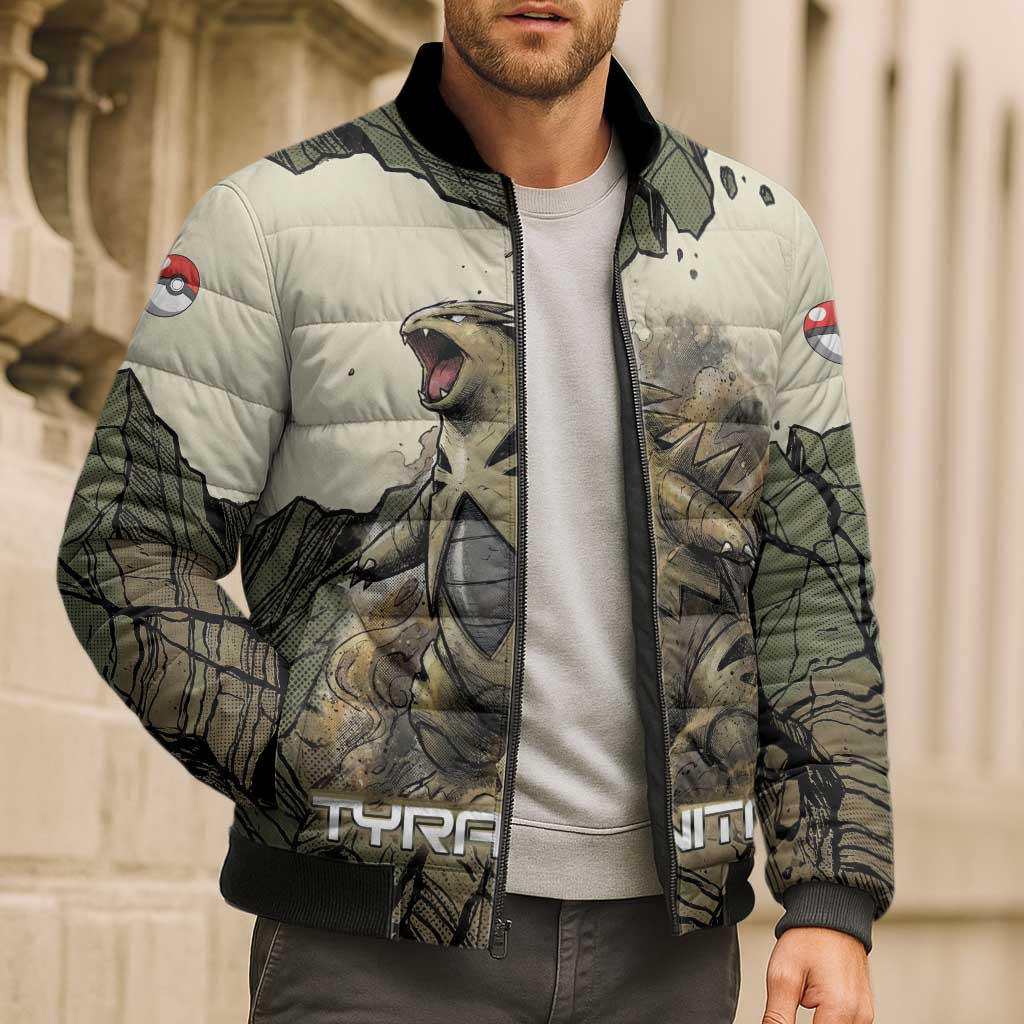 Tyranitar Rock Smash Bomber Puffer Jacket Tyranitar’s Seismic Roar - Monster of the Mountains