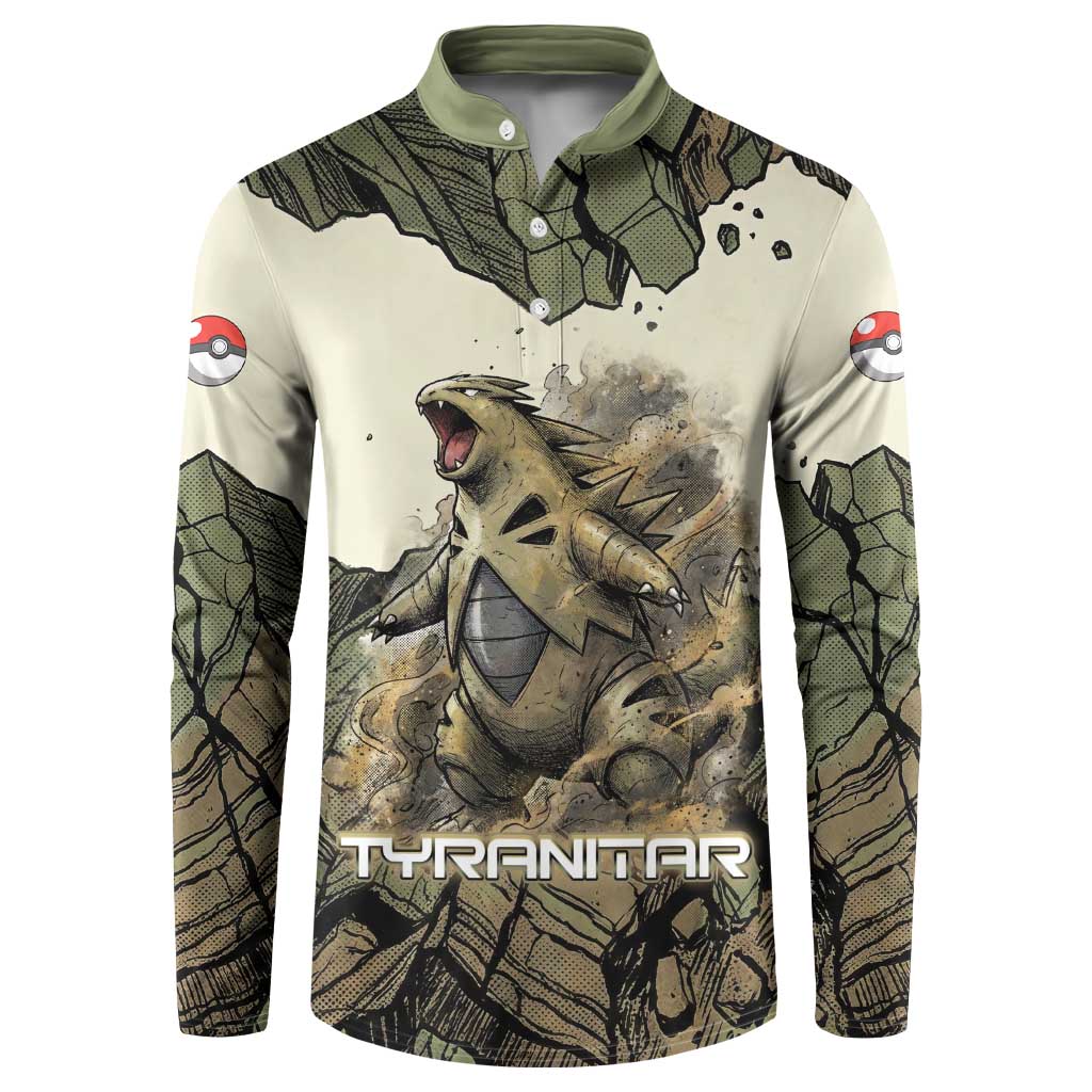 Tyranitar Rock Smash Button Sweatshirt Tyranitar’s Seismic Roar - Monster of the Mountains
